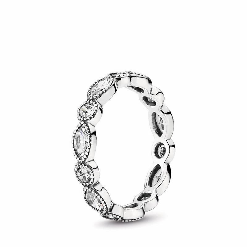 Pandora AlluStackable Ring Brilliant Marquise Stackable Ring Outlet NZ, Sterling Silver (290416-RLO)